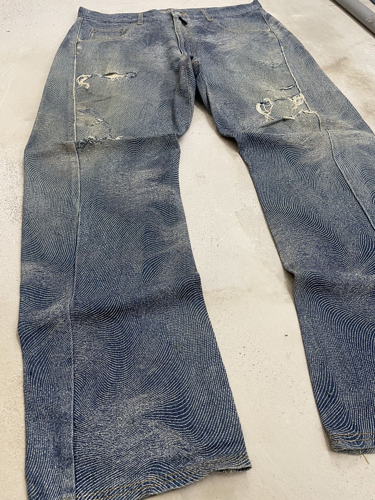 GOSTAR DE FUGA Japan Semantic Rare Style Distress Denim (A11) Size US 36 / EU 52 - 6 Thumbnail