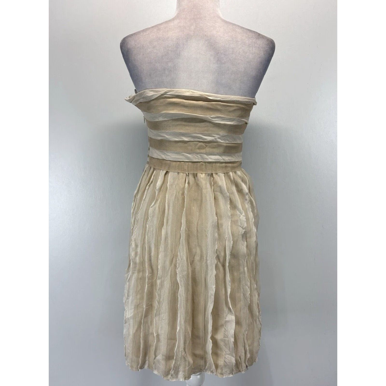 Diane von Furstenberg VINTAGE Diane von Furstenberg DVF Gold Kari Dress Women's Mini Cocktail Strapless Size 4 Size S / US 4 / IT 40 - 3 Thumbnail