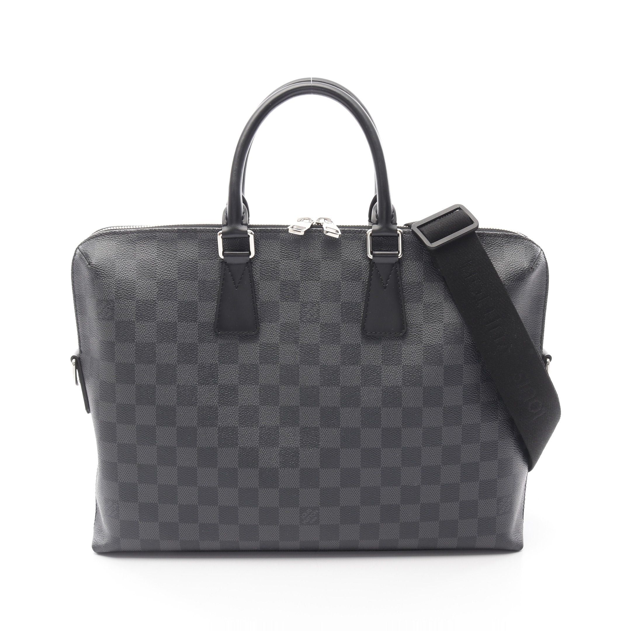 Louis Vuitton Louis Vuitton Pdj Porte De Cumanjour Damier Graphite Briefcase Business Bag Leather Black Size ONE SIZE - 1 Thumbnail