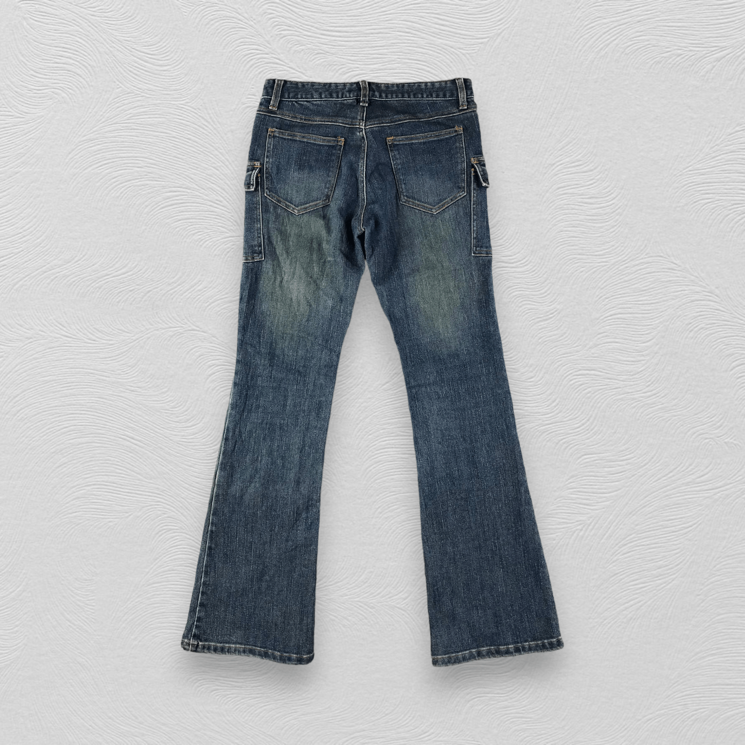 Japanese Brand Jouer Aux Eches Jeans Multipocket Flare Denim KJ1664 Size US 26 / EU 42 - 2 Thumbnail