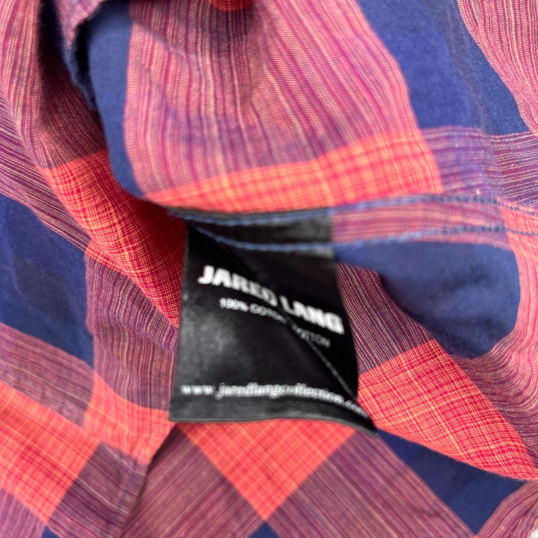 Jared Lang Jared Lang Shirt Large Navy Pink Check Casual Button Up Long Sleeve Mens Size US L / EU 52-54 / 3 - 6 Thumbnail