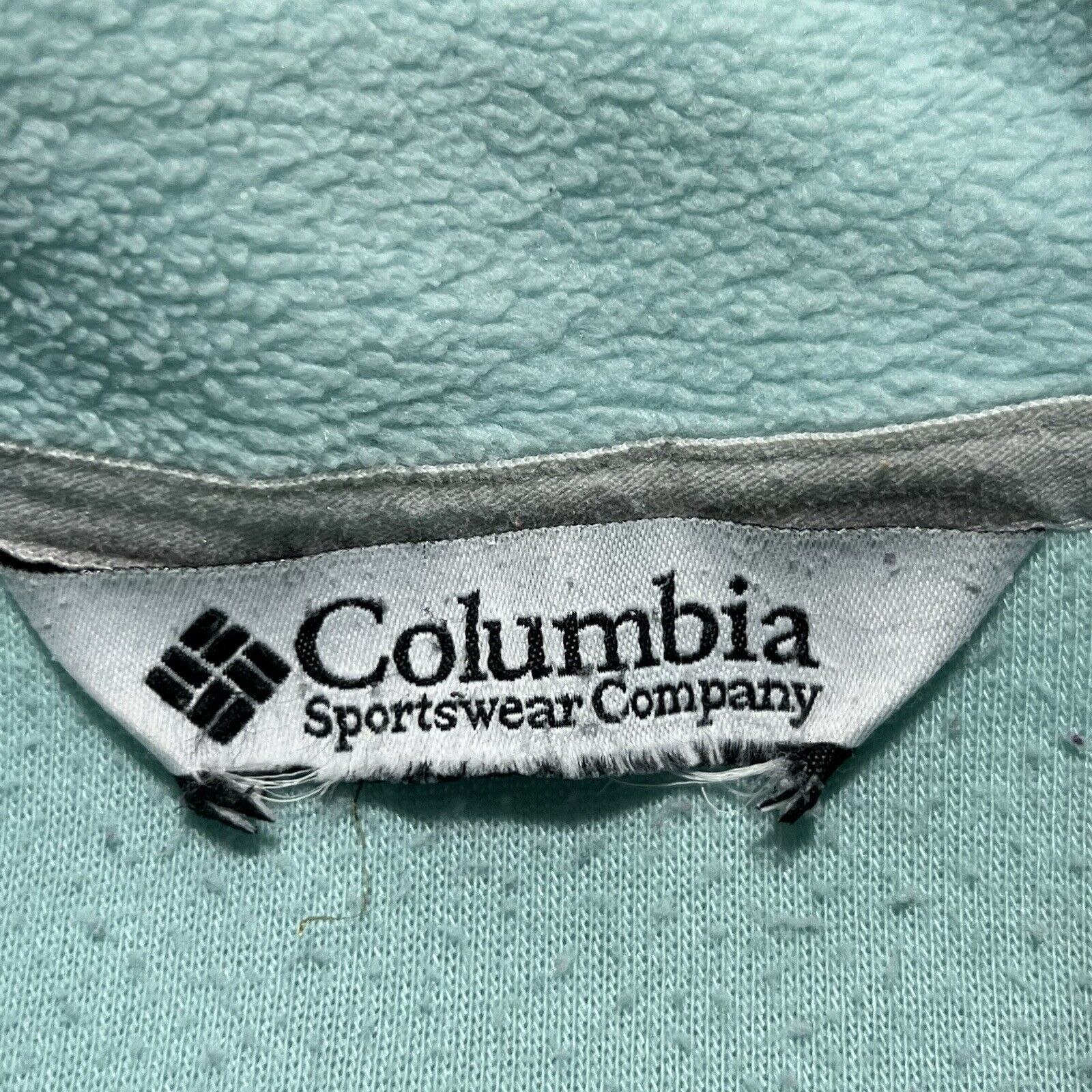 Columbia Columbia Full Zip Fleece Mock Neck Light Blue Sweatshirt Size L / US 10 / IT 46 - 3 Thumbnail