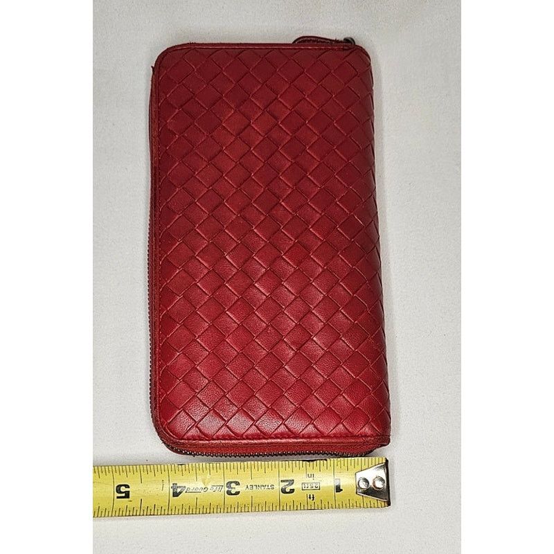 Bottega Veneta Bottega Veneta Intrecciato zip-around wallet in red leather Size ONE SIZE - 10 Thumbnail