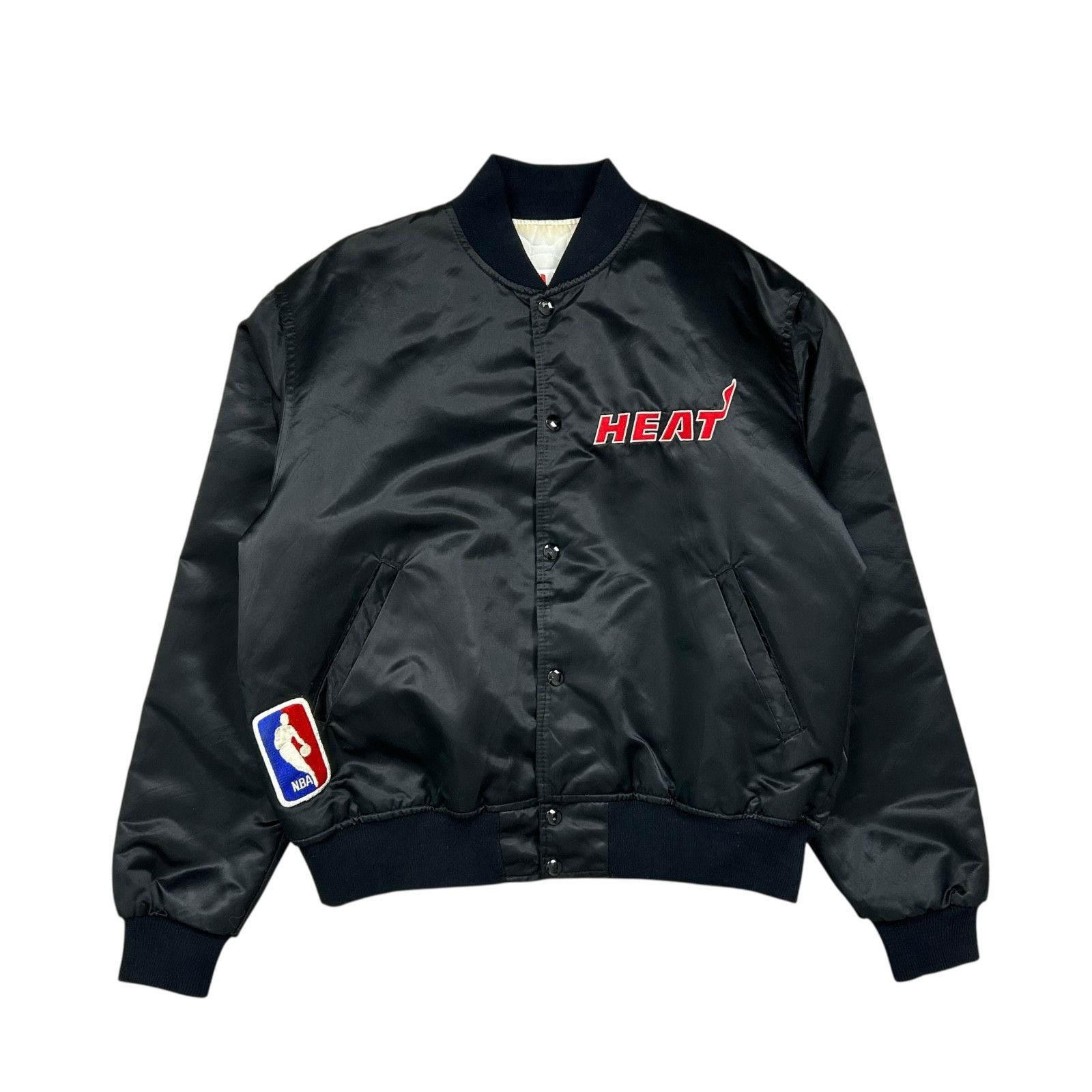 NBA VTG 90s NBA MIAMI HEAT STARTER SATIN BOMBER JACKET BIG LOGO Size US L / EU 52-54 / 3 - 2 Thumbnail