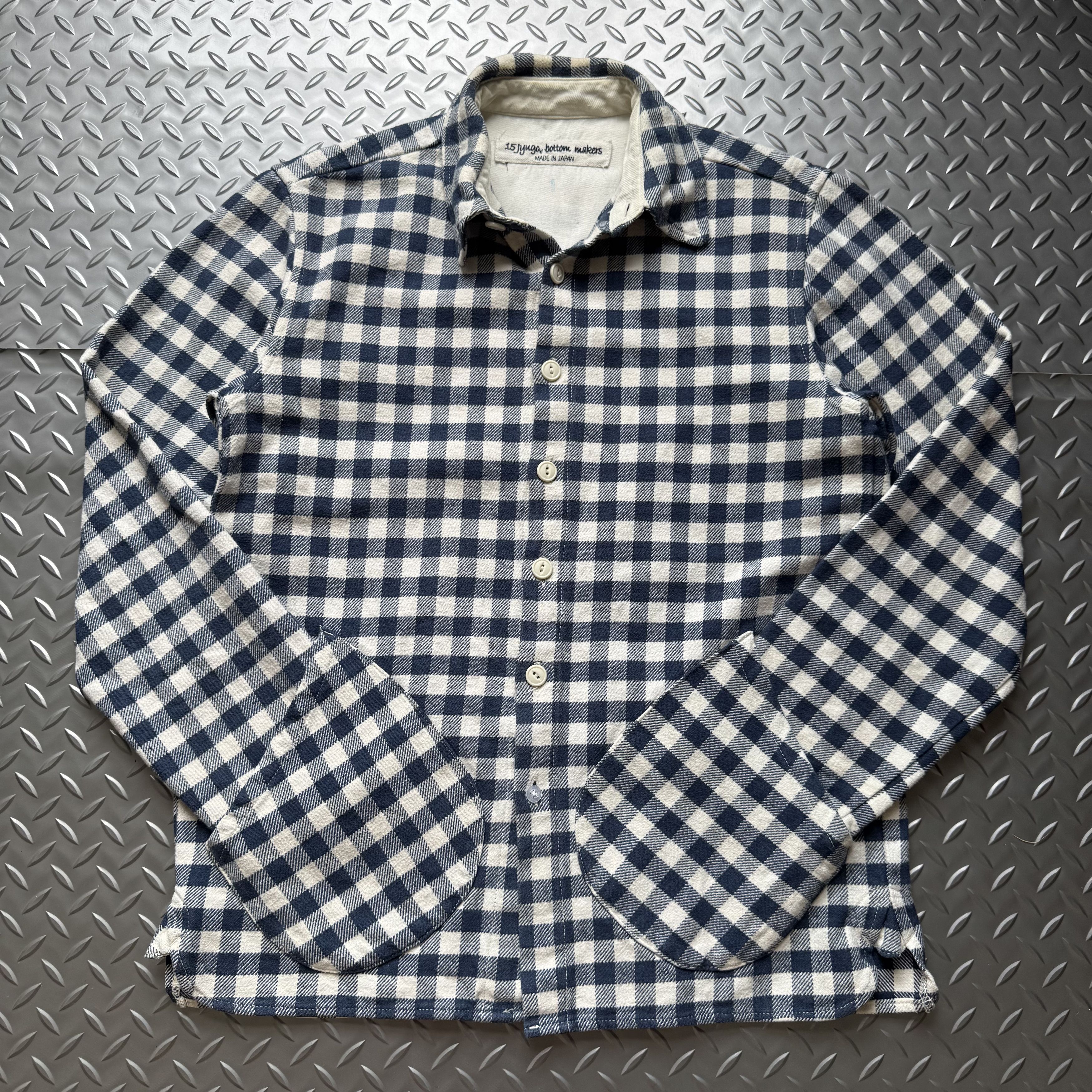 Japanese Brand 15 Jyuga Bottom Makers Plaid Work Jacket Size US S / EU 44-46 / 1 - 4 Thumbnail