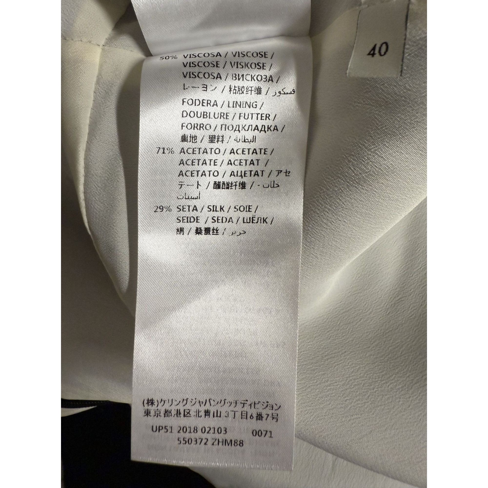 Gucci Gucci Womens Black & White Short-Sleeve Button-Up Blazer Dre Size S / US 4 / IT 40 - 16 Thumbnail