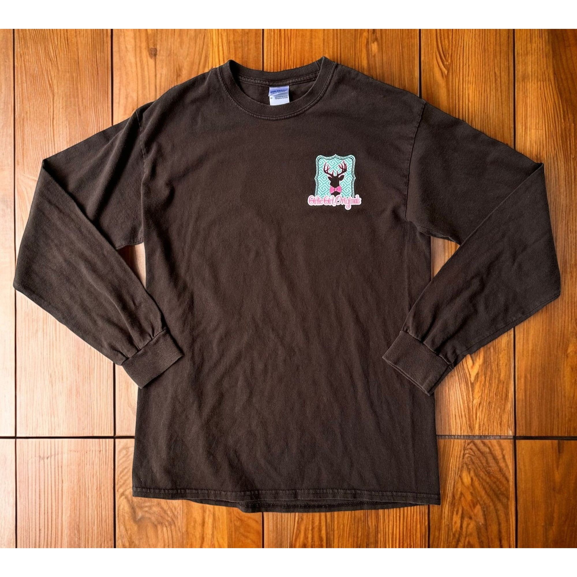 Vintage Girlie Girl Originals Long Sleeve Deer Antlers Tee Shirt Size M / US 6-8 / IT 42-44 - 4 Thumbnail
