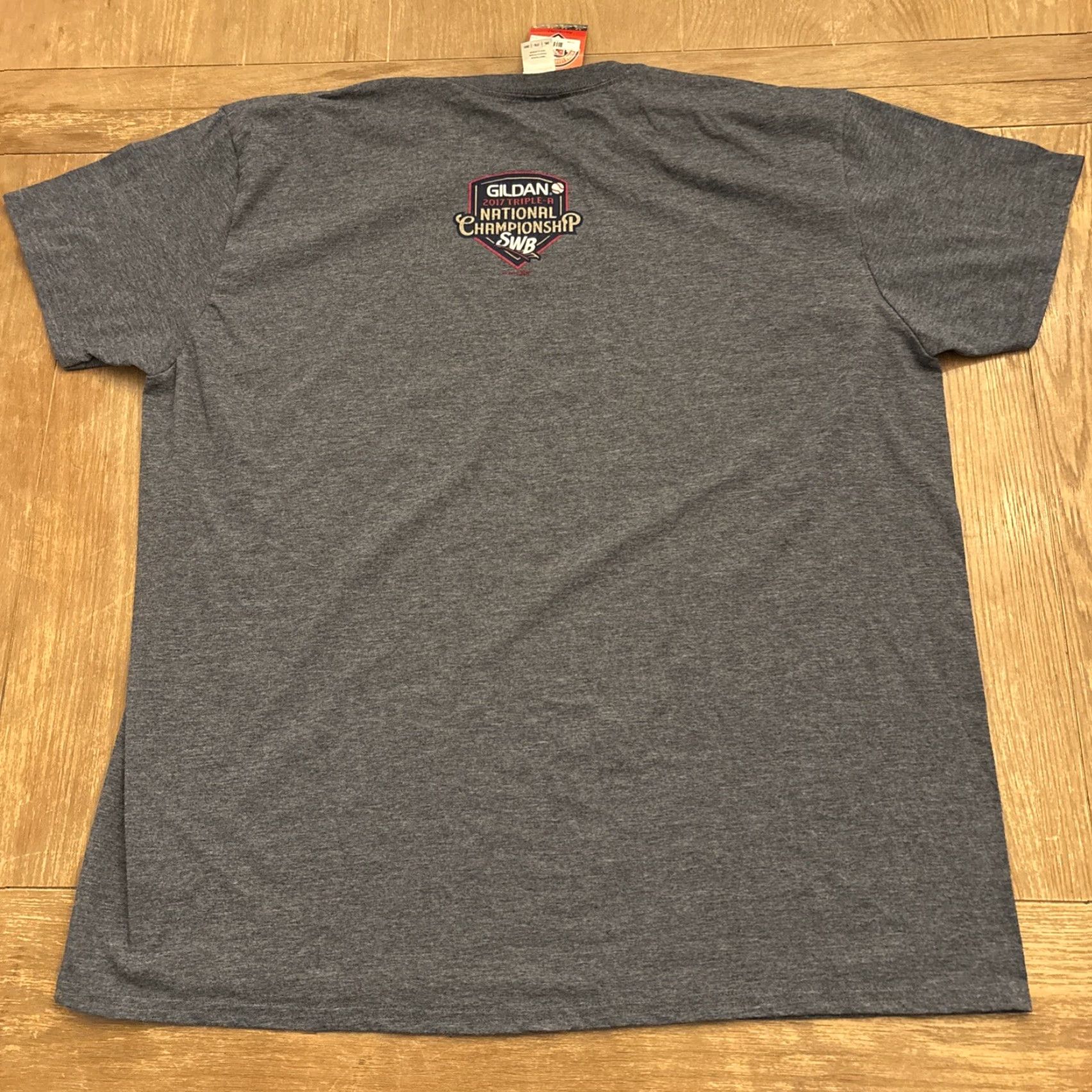 Gildan VINTAGE 2017 Triple A Championship Scranton Wilkes-Barre Railriders T Shirt Cancer Gray 2XL Mens Baseball Size US XXL / EU 58 / 5 - 4 Thumbnail