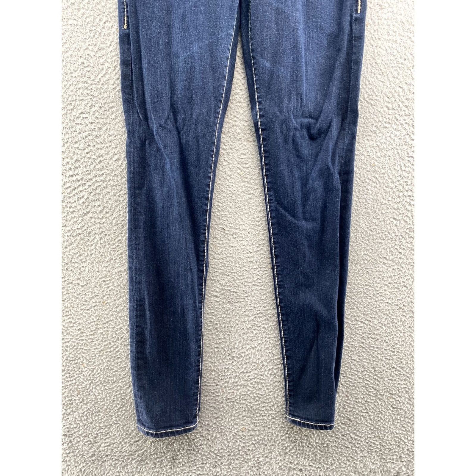 Vintage BIG STAR Dana Curvy Skinny Jeans Womens SZ 27 Denim Blue Straight Leg Mid Rise 5-Pocket Modern Boyfriends? Size 27" / US 4 / IT 40 - 2 Thumbnail