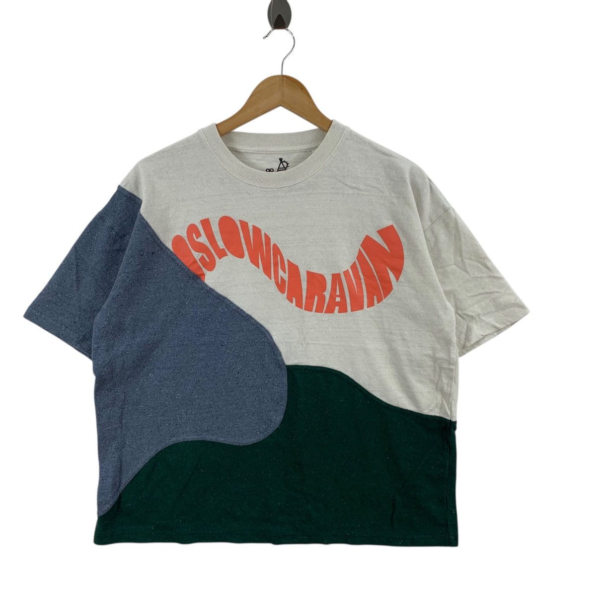 go slow caravan GO SLOW CARAVAN x BRICO Patchwork Tee Shirt Top Size L / US 10 / IT 46 - 4 Thumbnail