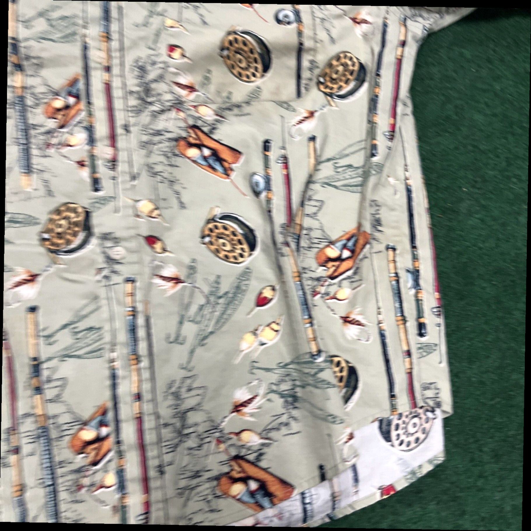 Vintage Natural Issue Shirt Mens Large Fishing Bass Hook Cabin Cottage Dad VTG 90s Y2K Size US L / EU 52-54 / 3 - 3 Thumbnail