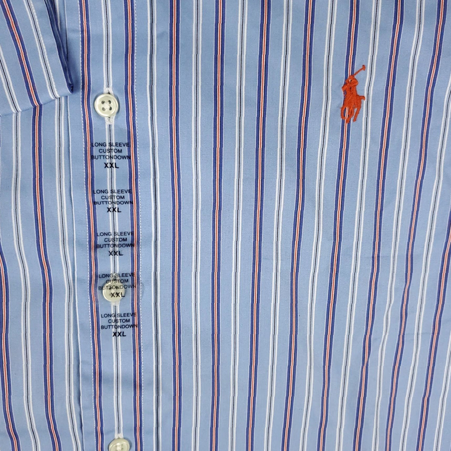 Ralph Lauren Ralph Lauren Button-Up Shirt Mens 2XL Blue Striped Custom Fit Long Sleeve Size US XXL / EU 58 / 5 - 2 Thumbnail