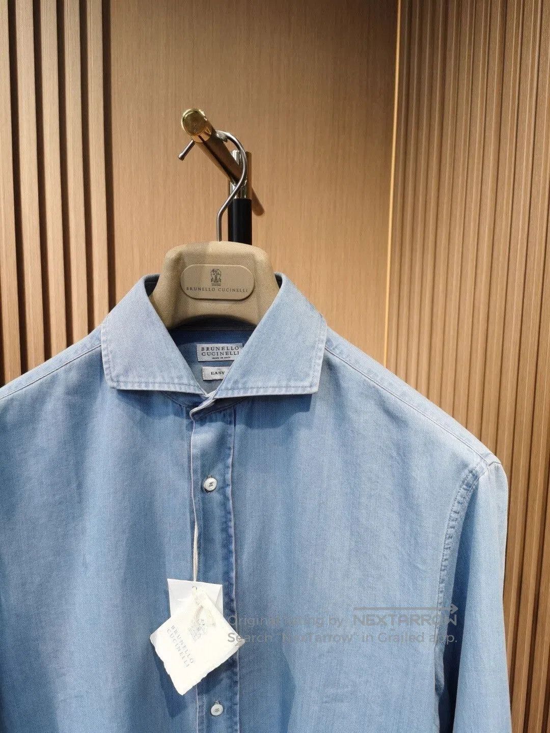 Brunello Cucinelli Brunello Cucinelli Denim Shirt for Fall/Winter. Size US M / EU 48-50 / 2 - 2 Thumbnail