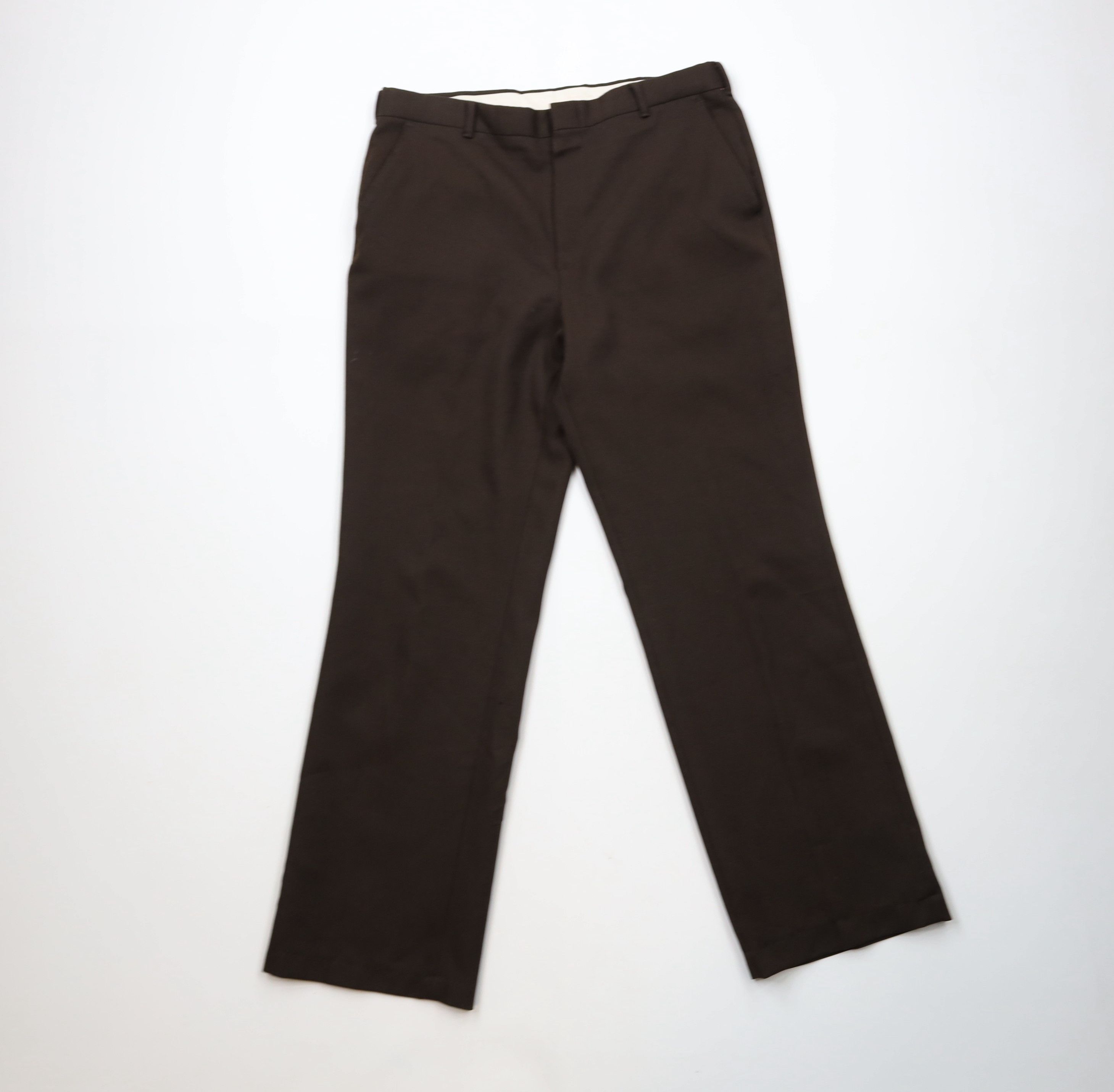 Vintage Vintage 70s Streetwear Flared Wide Leg Chino Pants Brown USA Size US 32 / EU 48 - 1 Thumbnail
