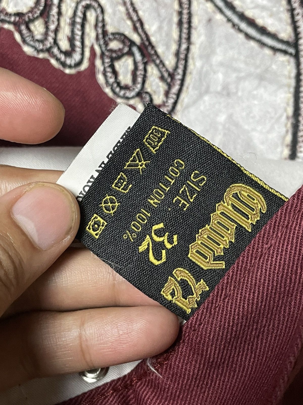 Japanese Brand × Vintage Vintage CLOUD72 Denim Embroidered Jeans (92) Size US 35 - 15 Thumbnail