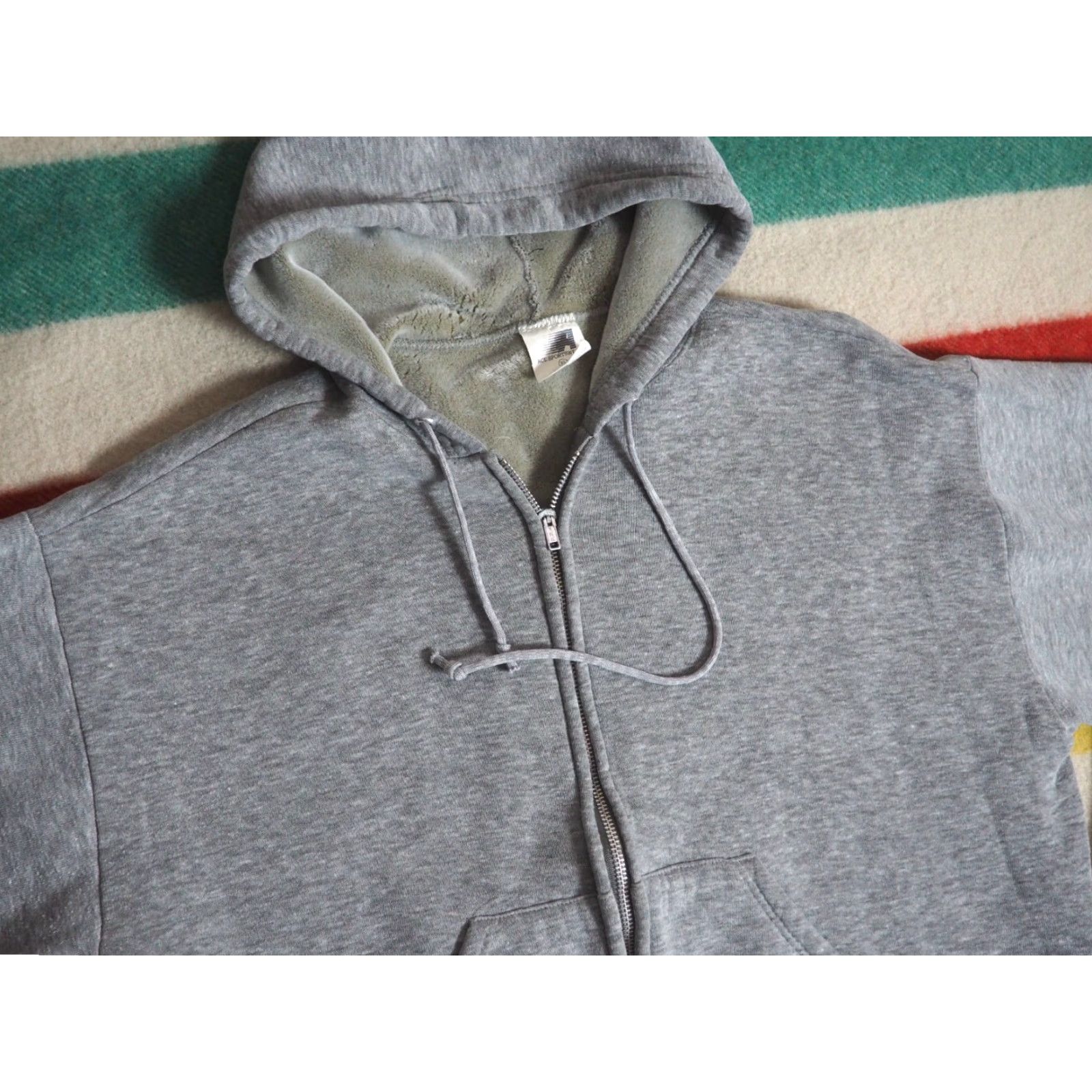 Essentials VINTAGE Ace Sportswear Hoodie Full Zip Mens XL Gray 80s 90s Essential Sweatshirt Size US XL / EU 56 / 4 - 2 Thumbnail