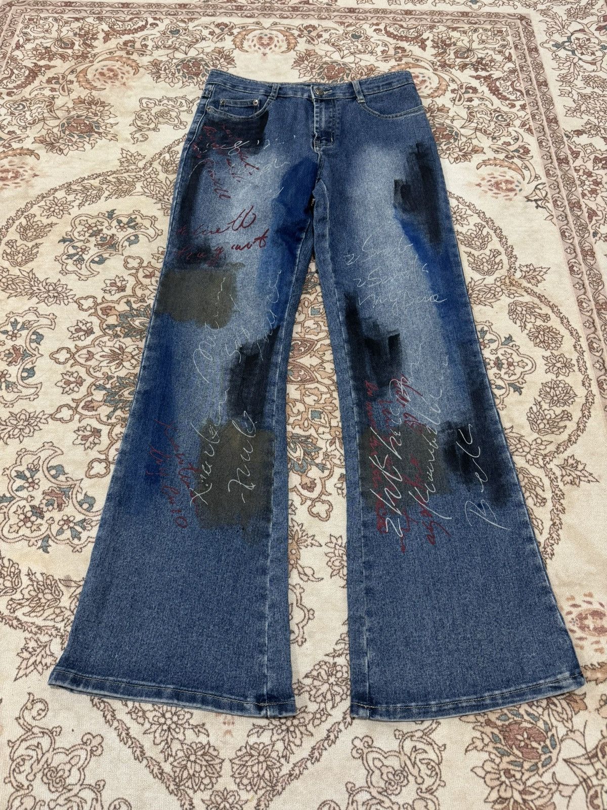 Designer × Japanese Brand *FINAL PRICE DROP No Mass Prod 02 “GLEAM” Flared  Waxed Denim | Grailed