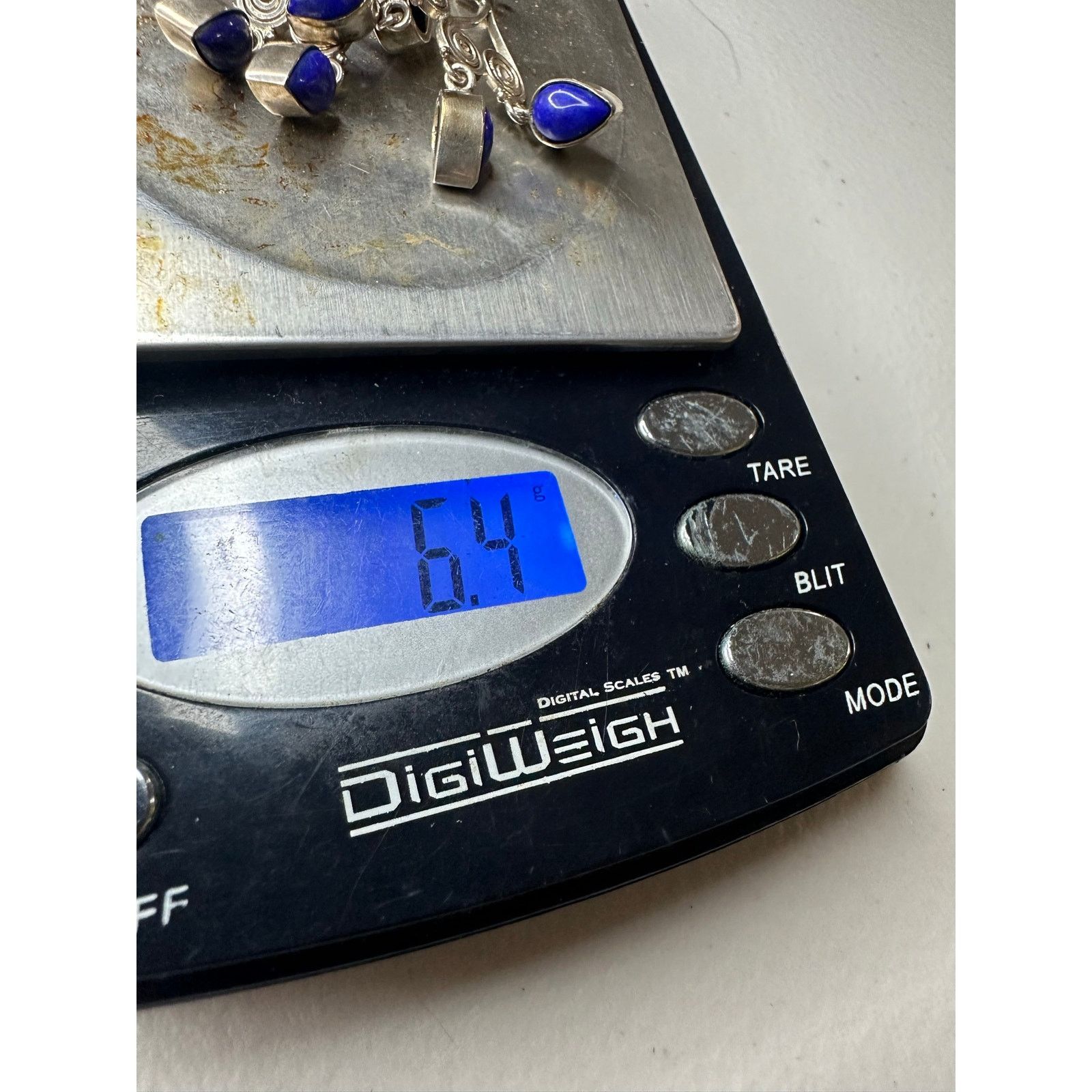 & Other Stories Vintage 925 Sterling Silver Lapis Lazuli Dangle Earrings Size ONE SIZE - 4 Thumbnail