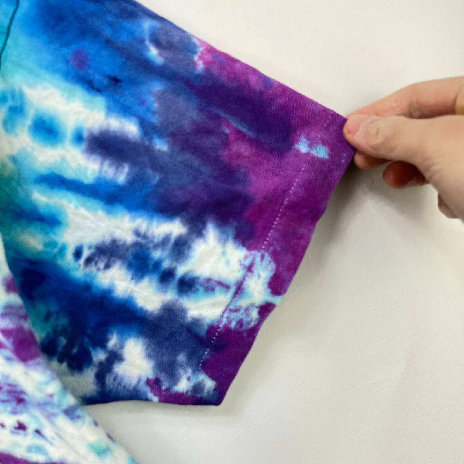 Fruit Of The Loom Vintage 90s Tie Dye Liquid AOP T Shirt Hippie XL Size US XL / EU 56 / 4 - 4 Thumbnail