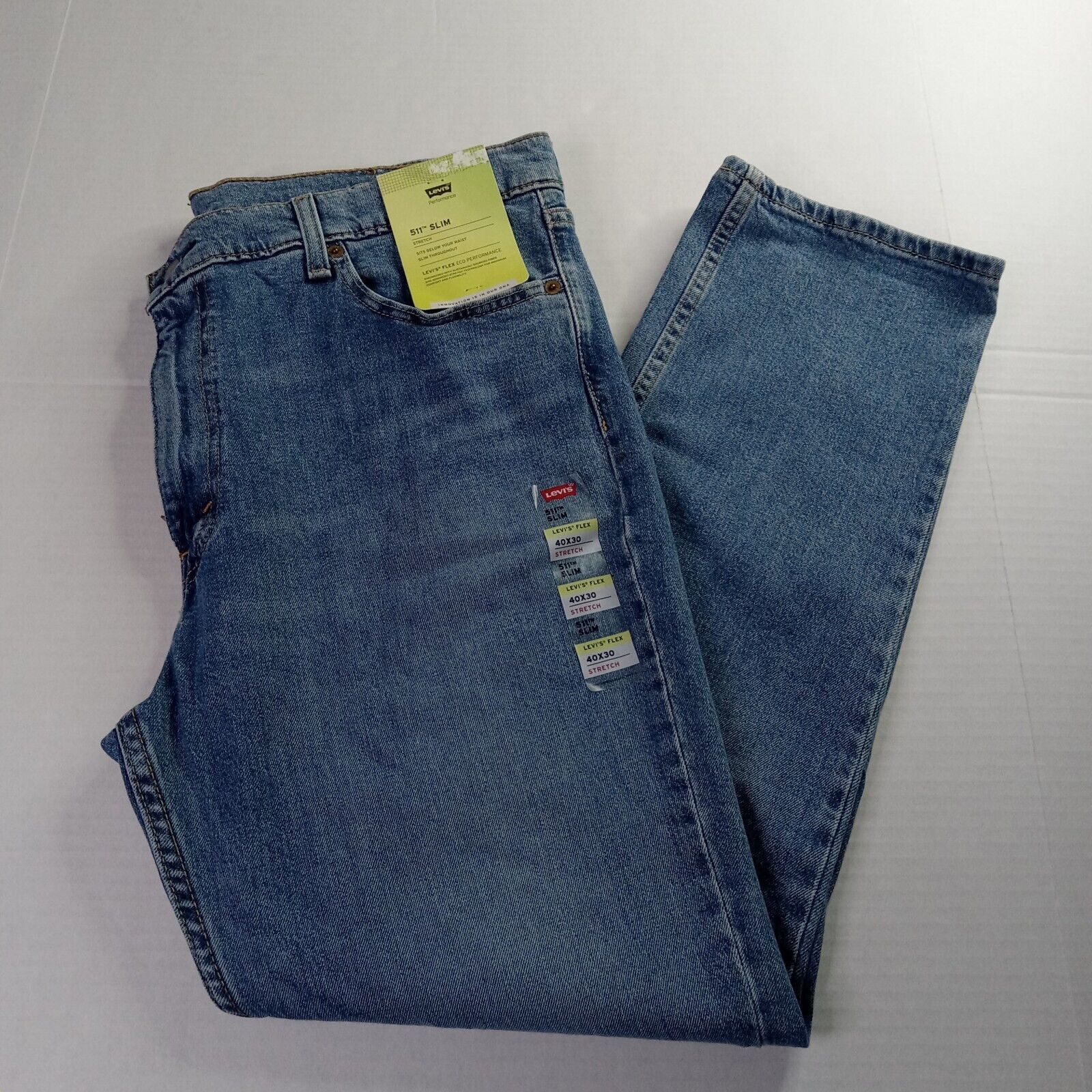 Levi's Levi's 511 Slim Fit Jeans Men's 40x30 Blue Stretch Slim Size US 40 / EU 56 - 1 Thumbnail