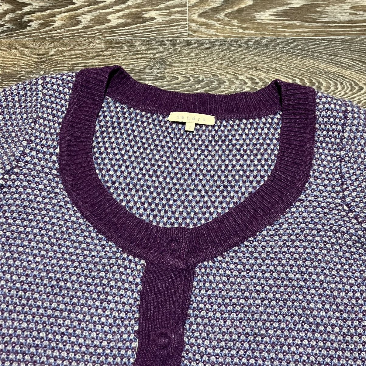 Sandro Vintage SANDRO Wool Button Up Cardigan Sweater Size XS / US 0-2 / IT 36-38 - 4 Thumbnail