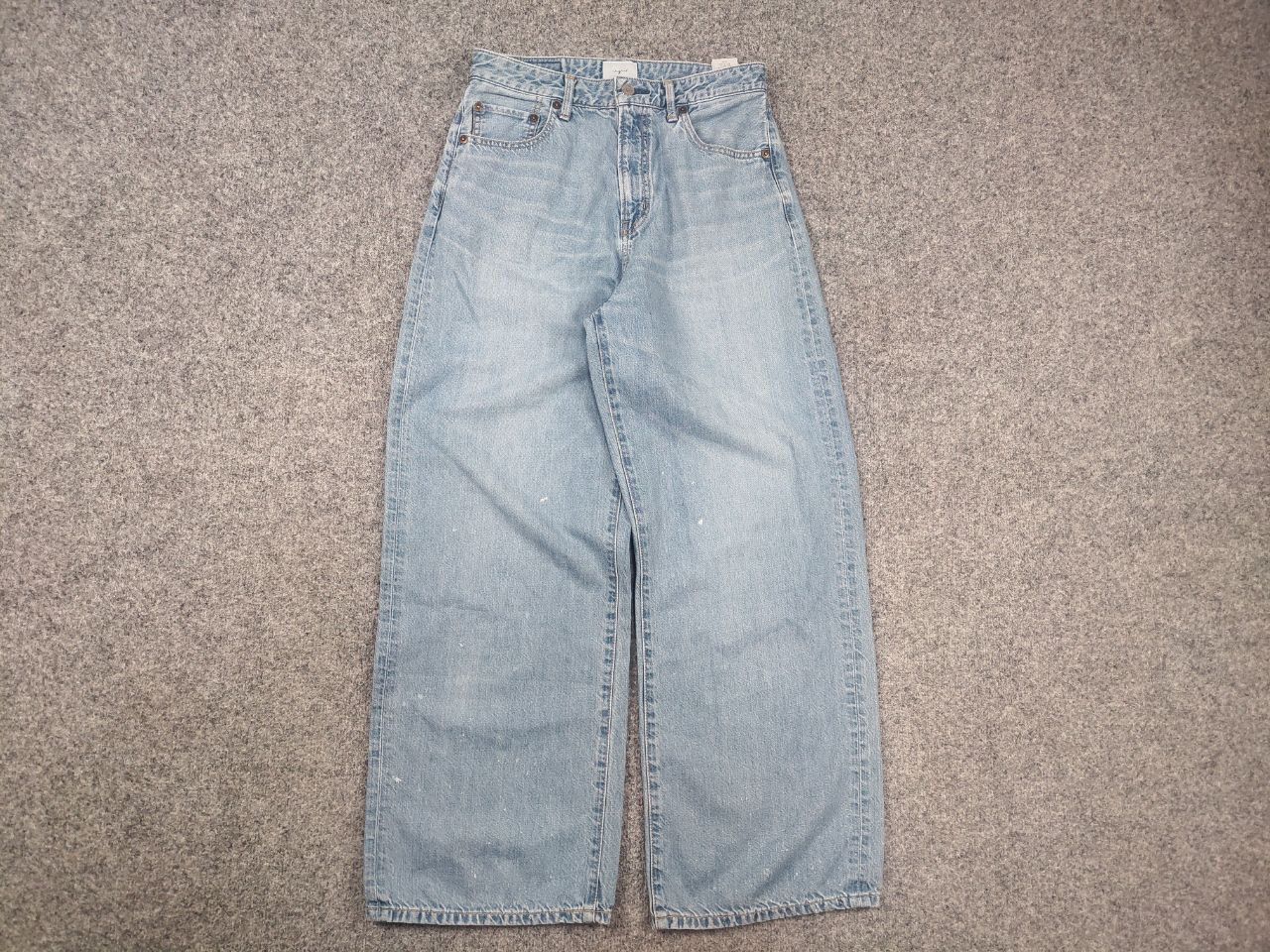 Japanese Brand Ungrid 2114071 Vintage Japan Wide Leg Baggy Distressed Jeans Size 26" / US 2 / IT 38 - 4 Thumbnail