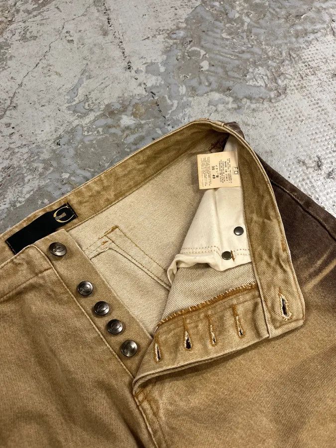 Just Cavalli 2000s Cavalli Beige & Brown Gradient Pants Size US 32 / EU 48 - 9 Thumbnail