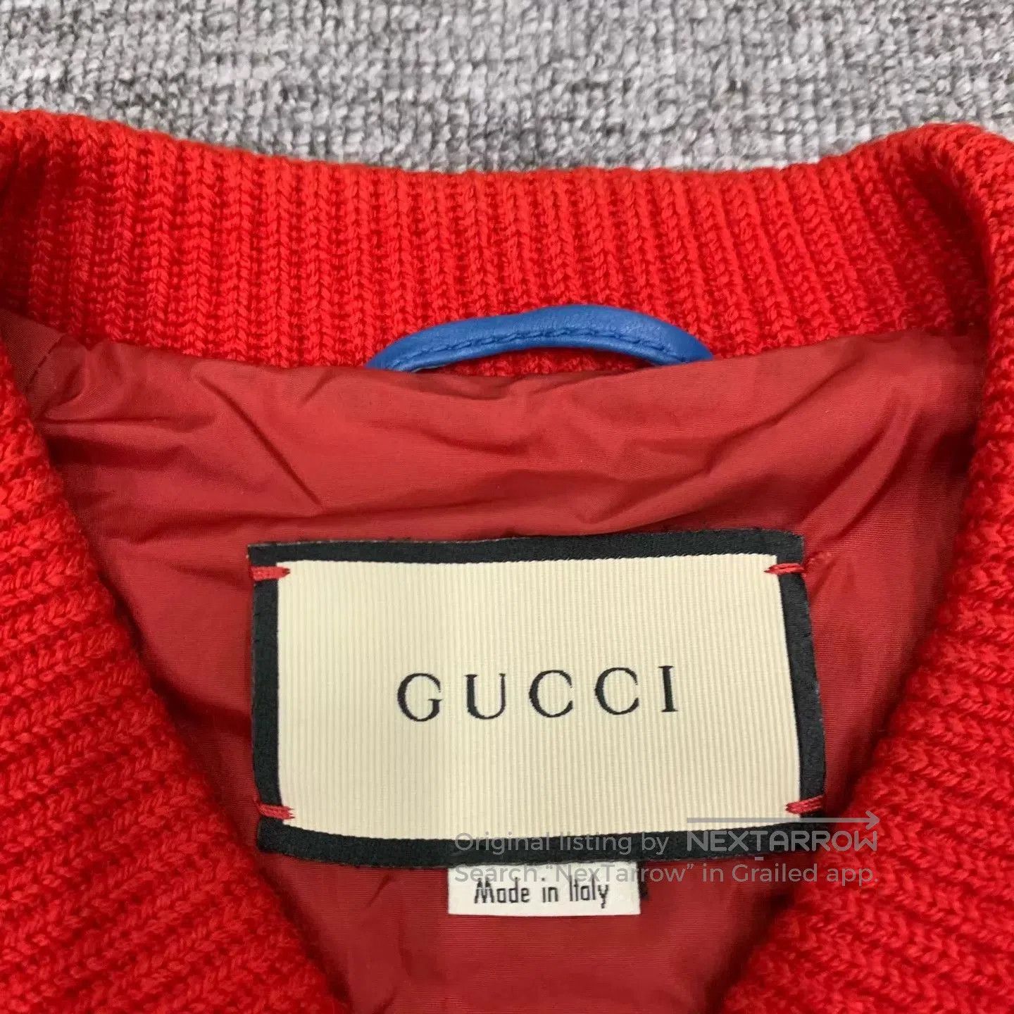 Gucci Blue Striped Bomber Jacket Size M. Size US M / EU 48-50 / 2 - 4 Thumbnail