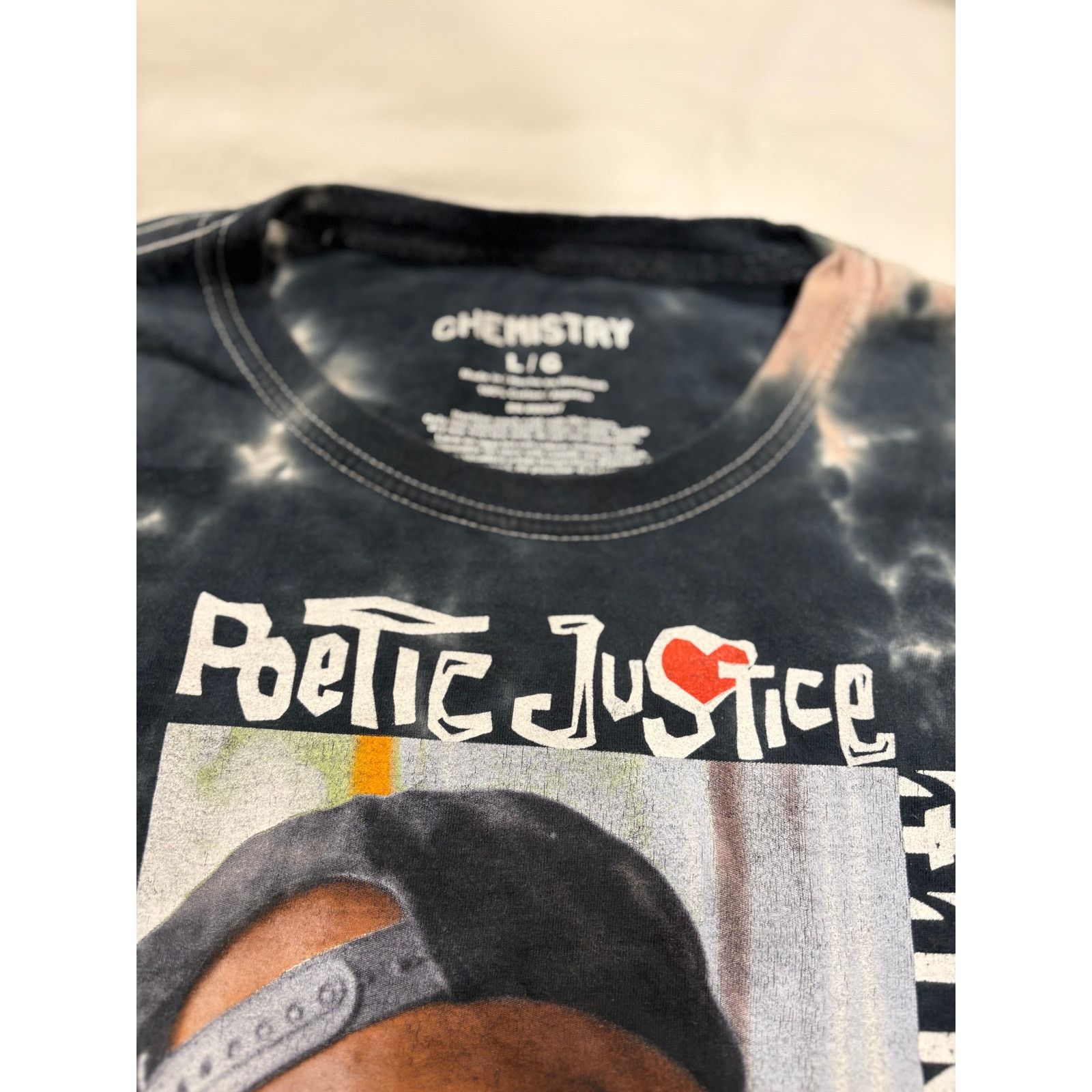 Chemistry Tupac Poetic Justice Tie Dye Graphic Tee Unisex Lg Rap Tee Size US L / EU 52-54 / 3 - 7 Thumbnail