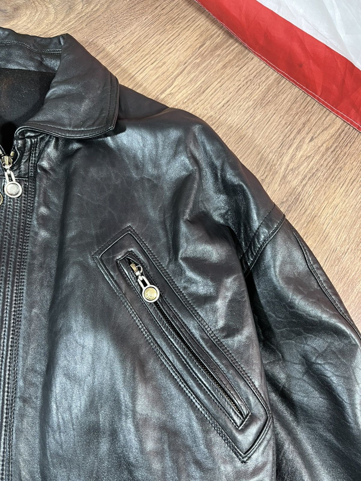 Versace GIANNI VERSACE 1992s LEATHER JACKET VERY RARE Size US XL / EU 56 / 4 - 11 Thumbnail