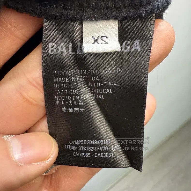 Balenciaga Balenciaga Back Printed Logo Long Sleeve Sweatshirt Black Size US XS / EU 42 / 0 - 4 Thumbnail