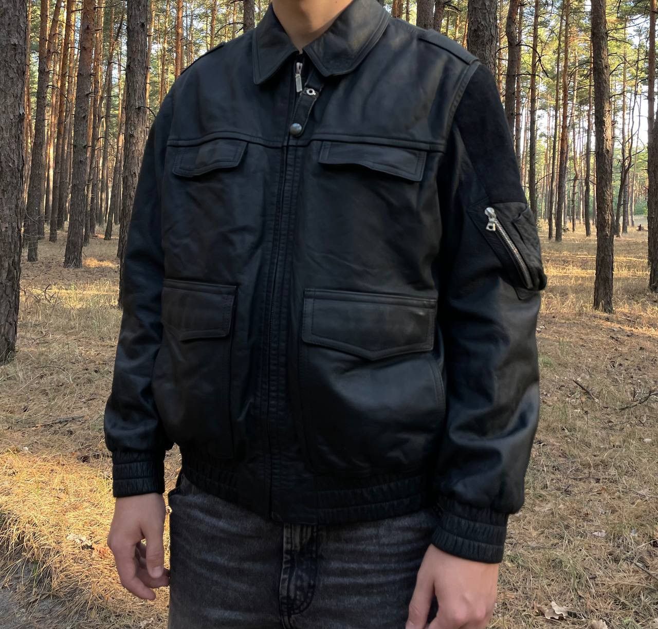 Hysteric Glamour Polizei Vintage OG German Leather Boxy Black Zip Jacket Rare Size US L / EU 52-54 / 3 - 4 Thumbnail
