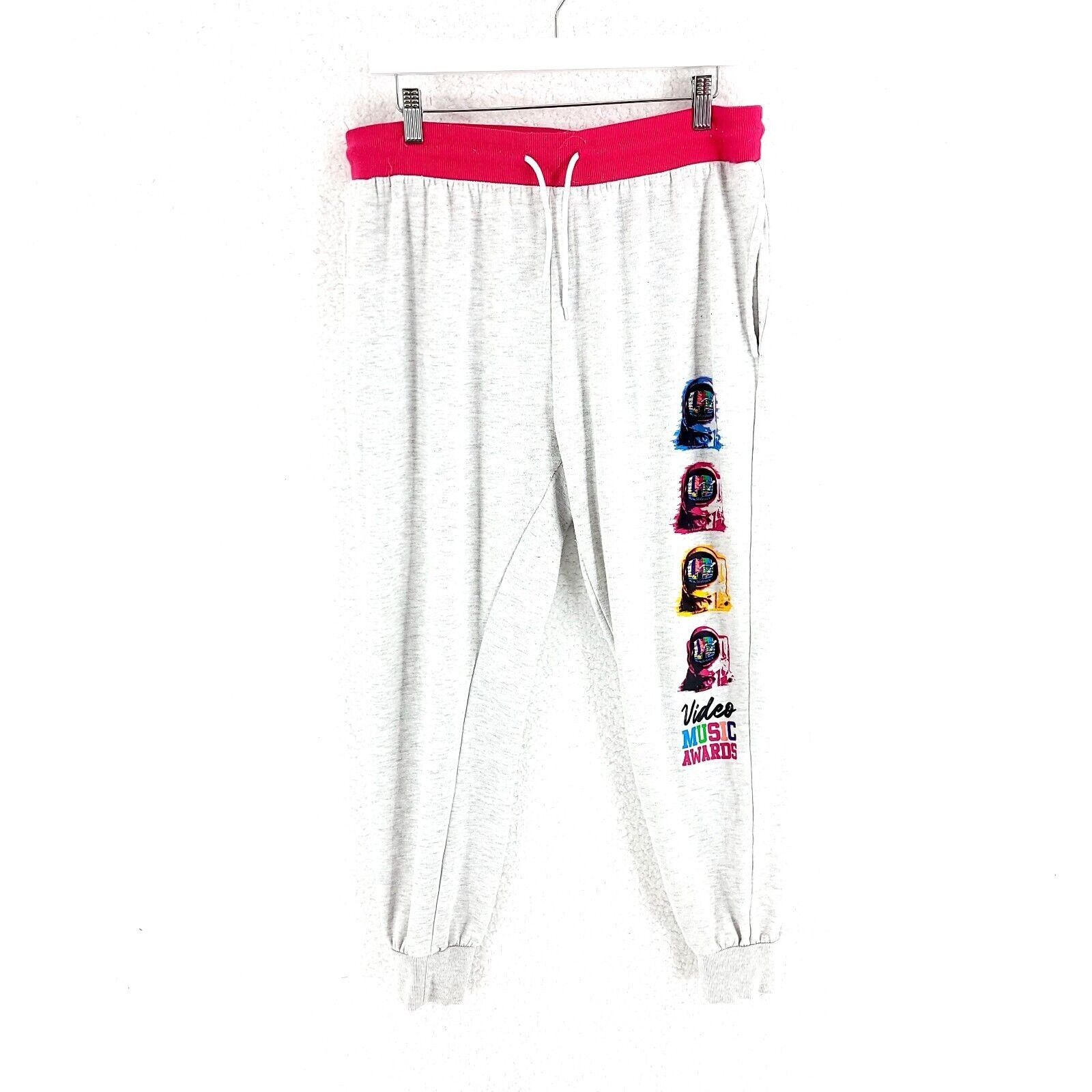 Mtv MTV Cream Pink XL Sweatpants High Rise Drawstring Athleisure Size 33" - 1 Thumbnail