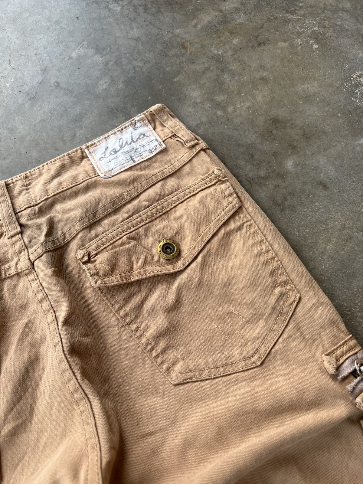 Beauty Beast × Japanese Brand × Jean Shop 💥Cargo💥Lolita Club Concert Cargo Distress Pants Size US 33 - 22 Thumbnail