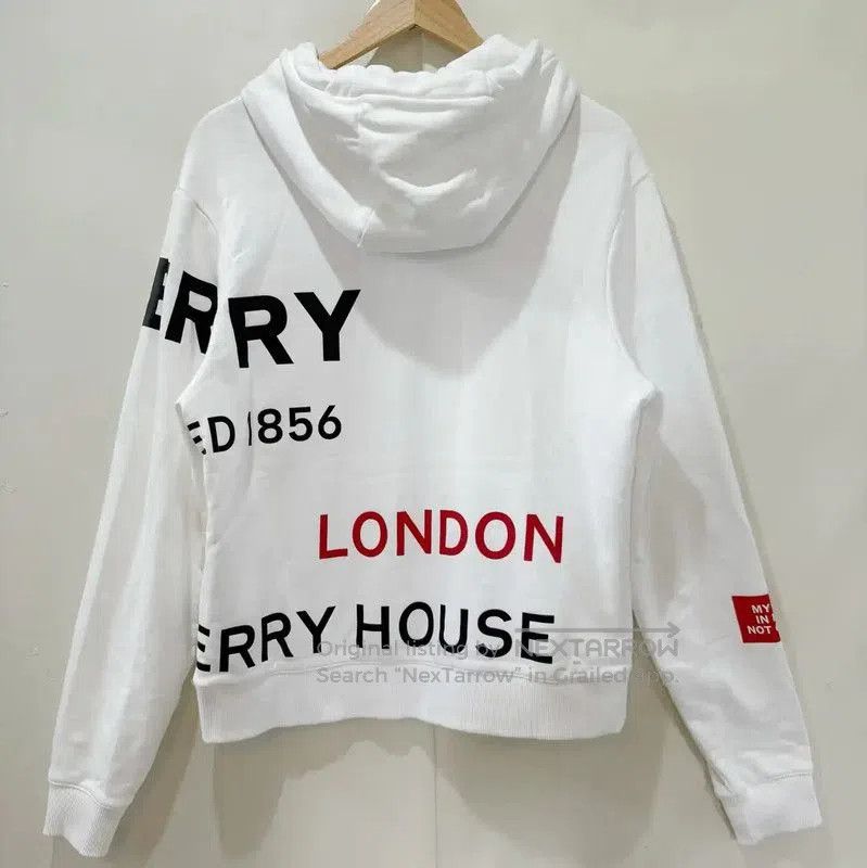 Burberry Burberry Logo Print White Long Sleeve T-Shirt. Size S / US 4 / IT 40 - 2 Thumbnail