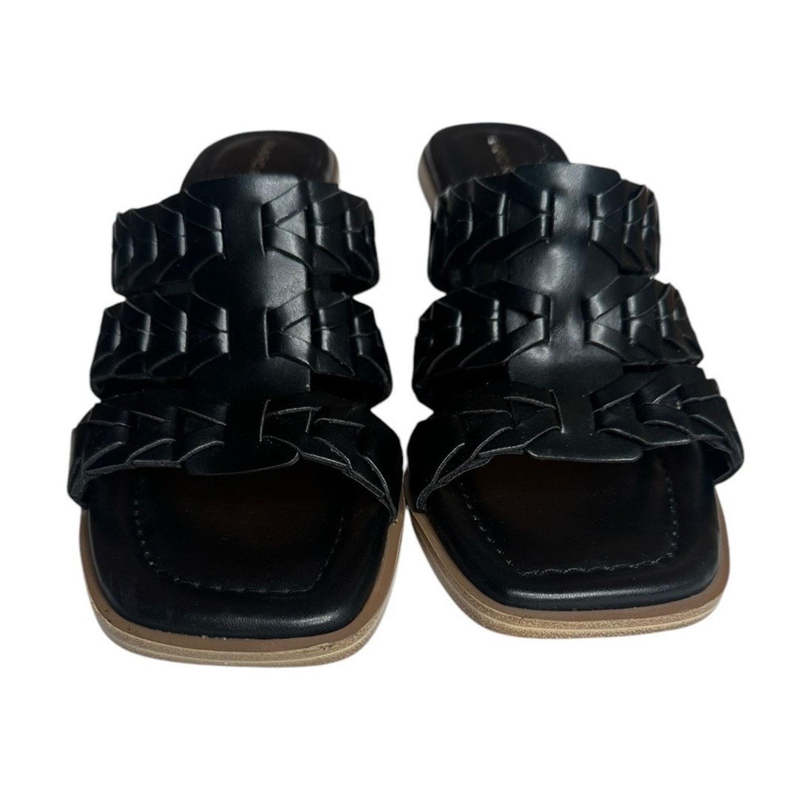Marc Fisher Marc Fisher Melita Black Chunky Block Heel Slide Sandals 8 Size US 8 / IT 38 - 8 Thumbnail