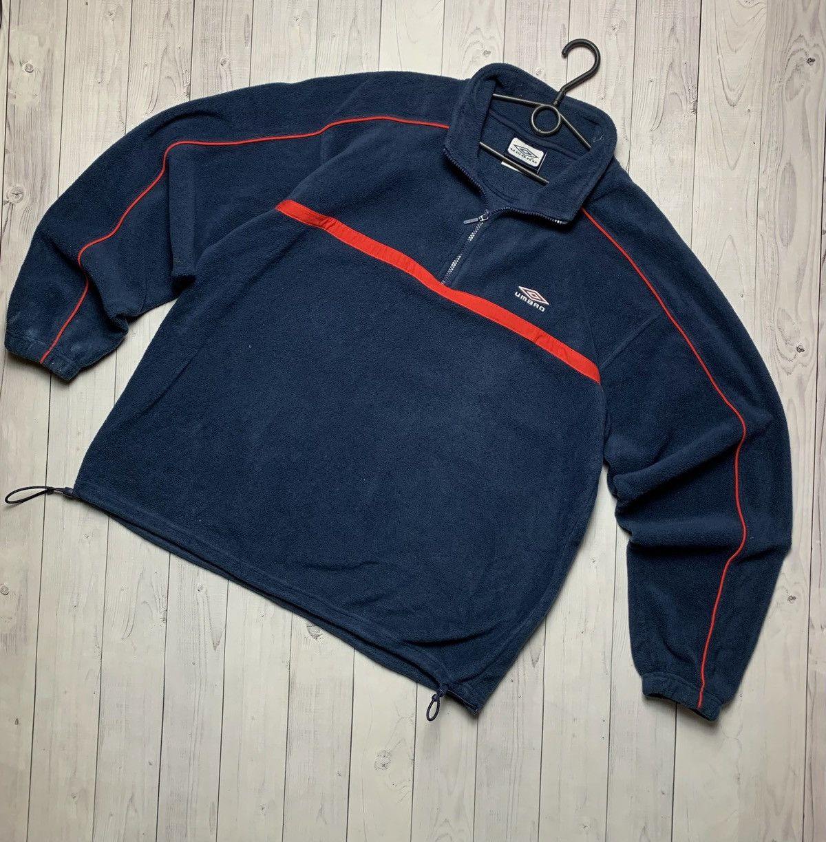 Umbro × Vintage Vintage Umbro fleece sweatshirt zip 1/3 jacket size XL logo Size US XL / EU 56 / 4 - 1 Thumbnail