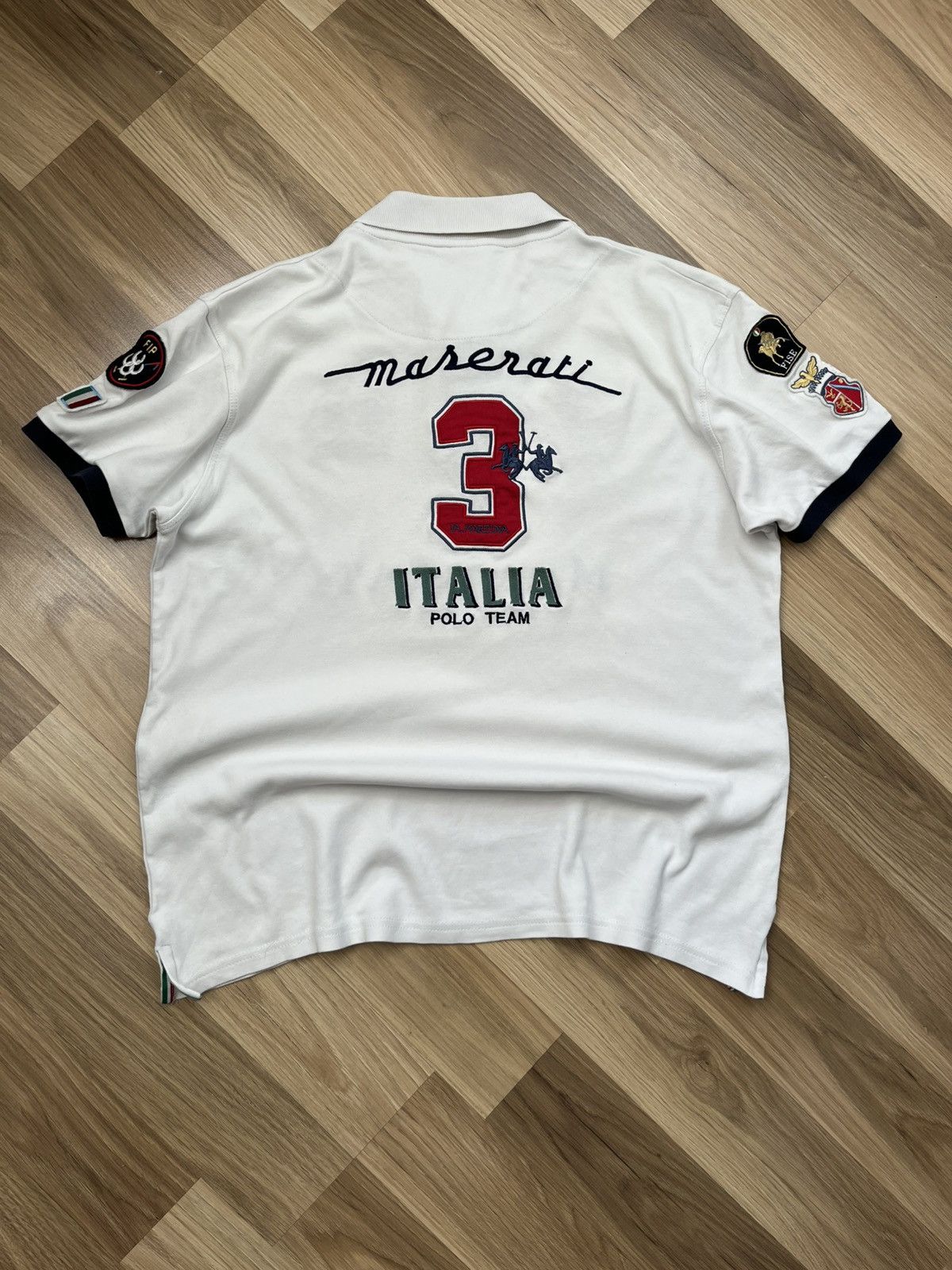 La Martina Y2K Maserati La Martina Polo Rugby TShirt Ralph Style Racing Size US L / EU 52-54 / 3 - 2 Thumbnail