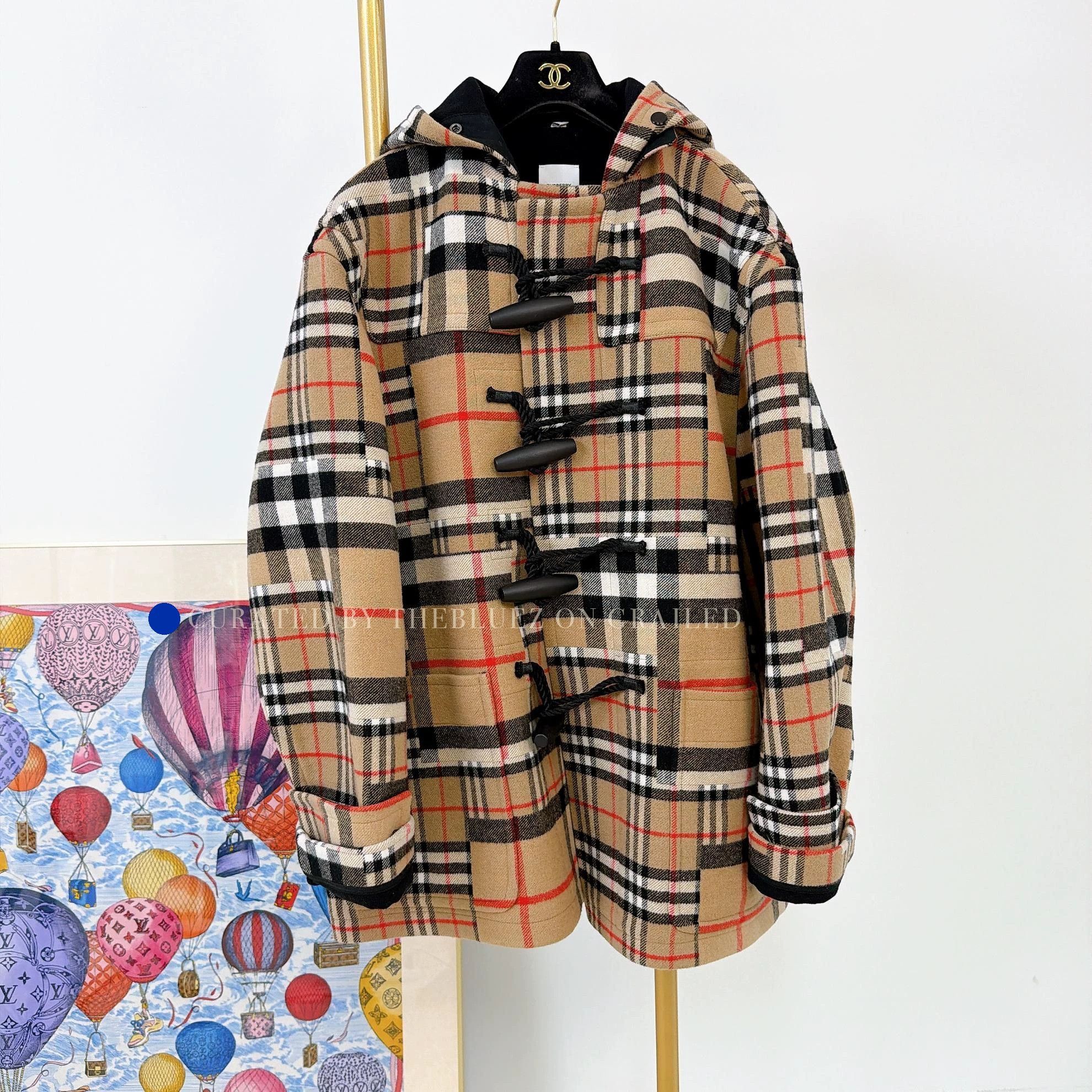 Burberry Plaid Toggle-Closure Hooded Coat Size US M / EU 48-50 / 2 - 1 Thumbnail