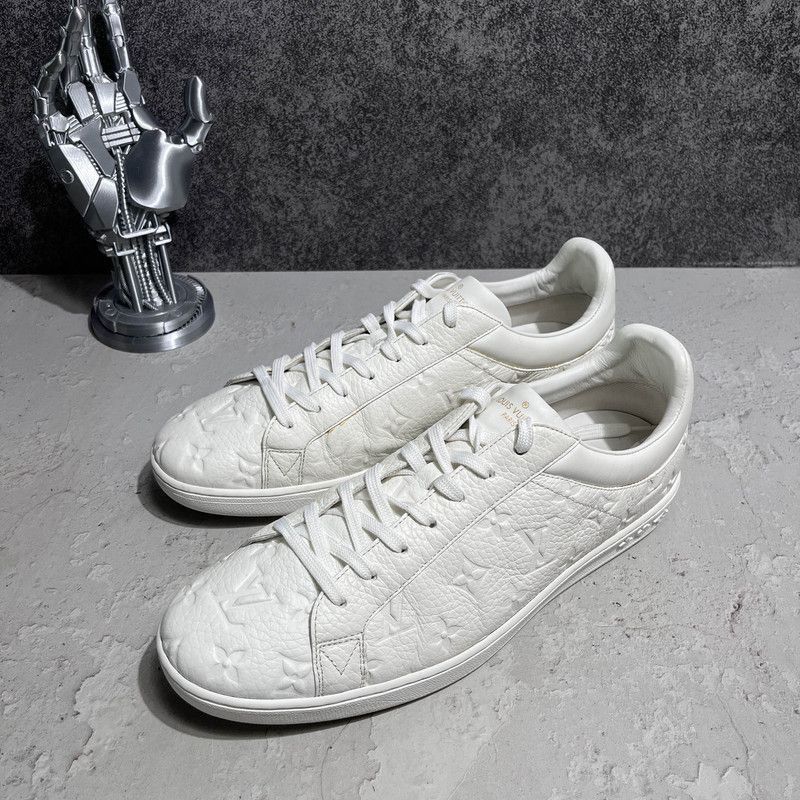 Louis Vuitton Louis Vuitton Luxembourg Monogram White Sneakers - Size US 10.5 / EU 43-44 - 1 Thumbnail