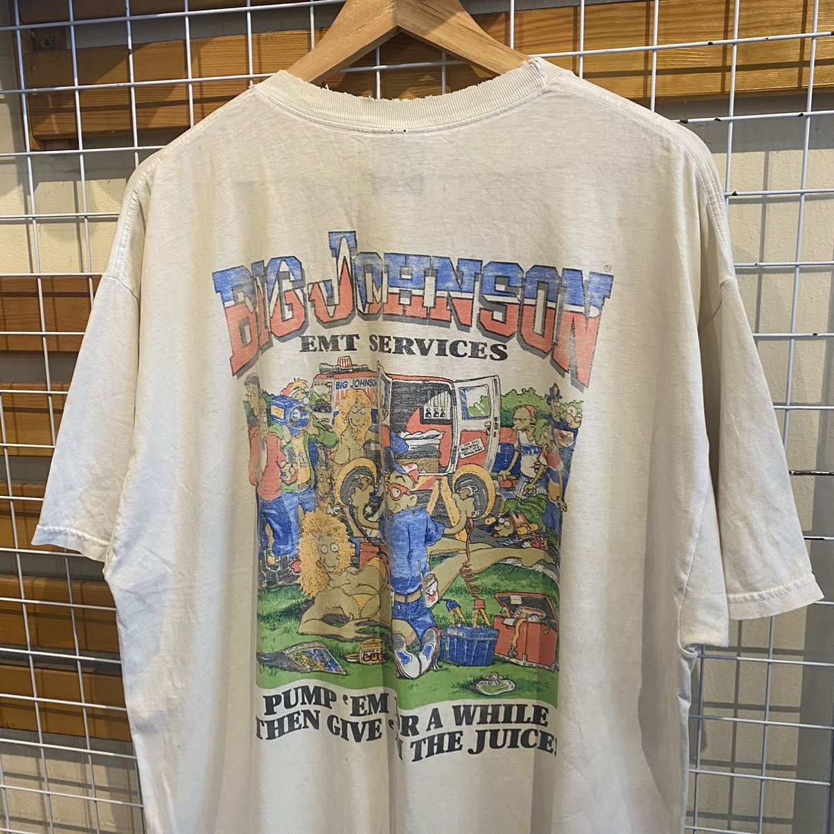 Vintage Vintage Big Johnson EMT Services T-Shirt Size US XL / EU 56 / 4 - 3 Thumbnail