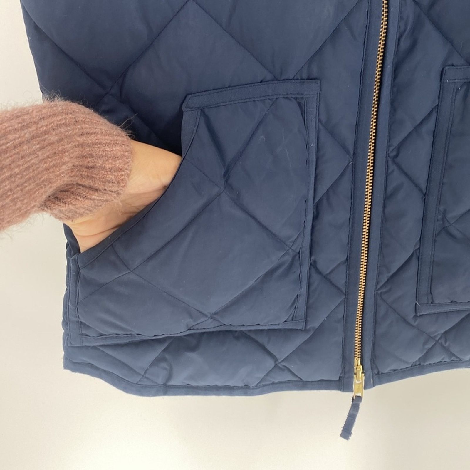 J.Crew J.Crew quilted full zip blue vest country preppy chic sz Xs Size XS / US 0-2 / IT 36-38 - 3 Thumbnail