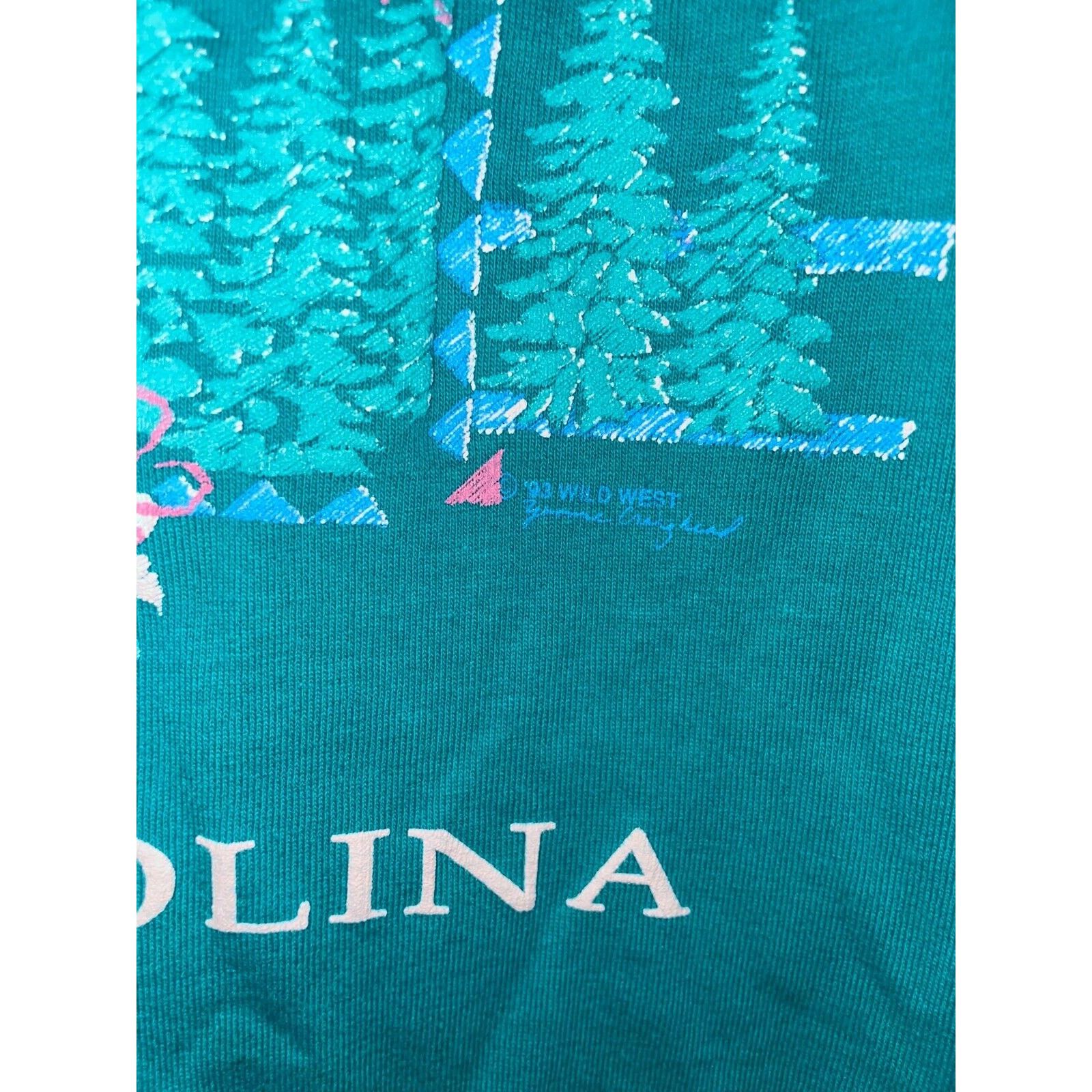 Jerzees Vintage Brevard North Carolina Shirt teal Tee VTG 90s Medium Size US M / EU 48-50 / 2 - 9 Thumbnail