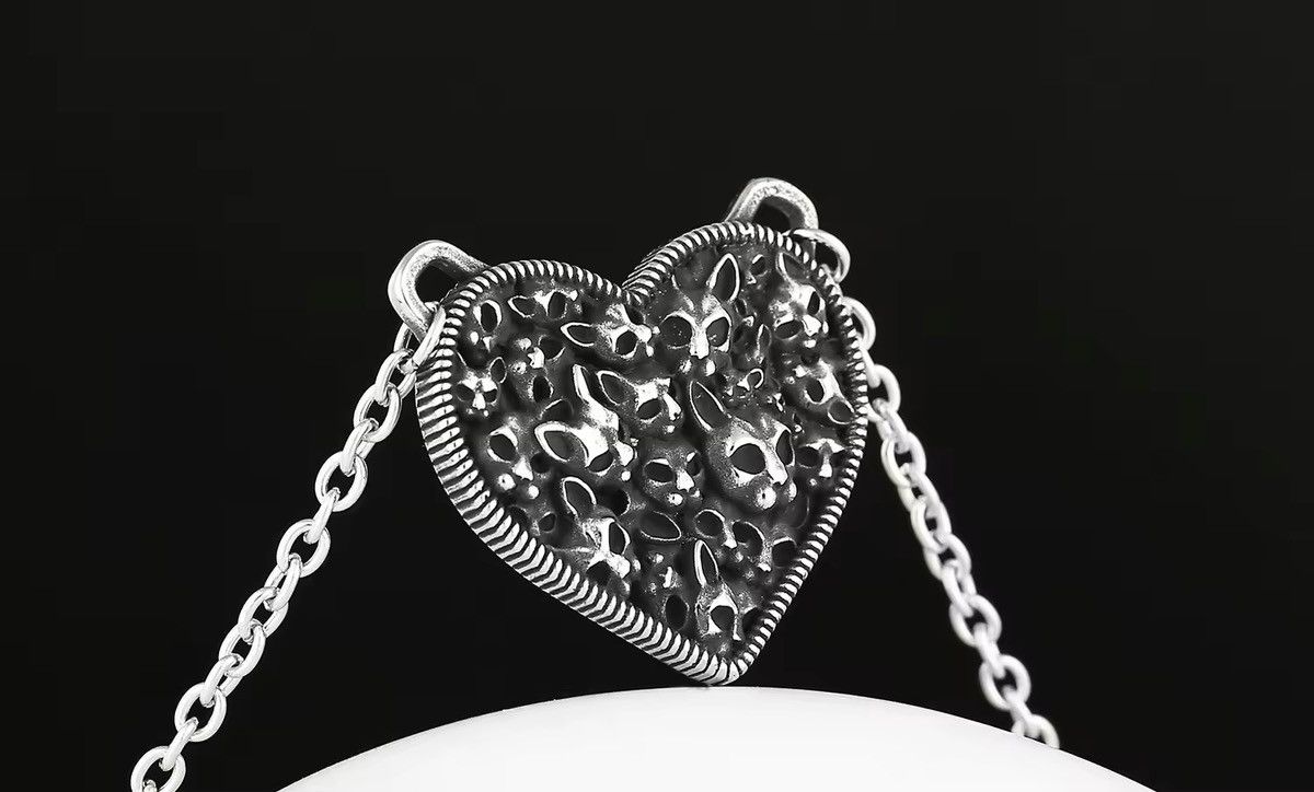 Jewelry Cat Heart Pendant Necklace Fashion Size ONE SIZE - 2 Thumbnail
