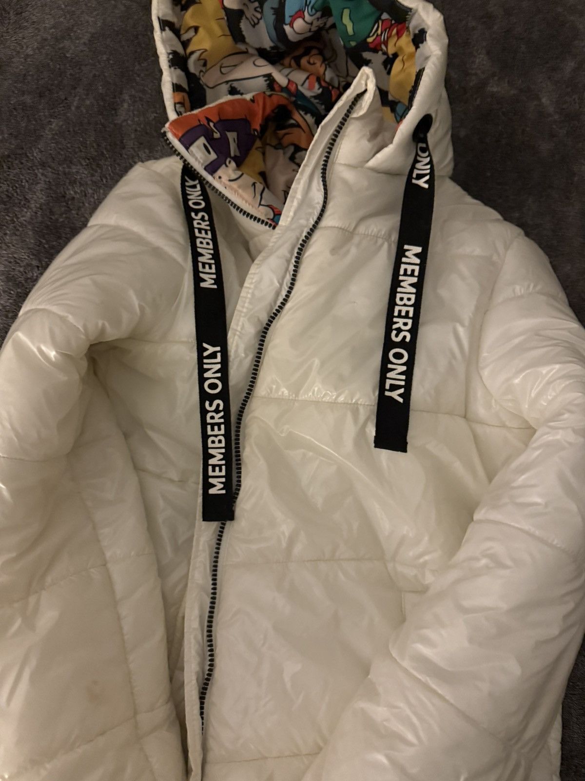 Members Only White Members Only Puffer Jacket Size US L / EU 52-54 / 3 - 2 Thumbnail