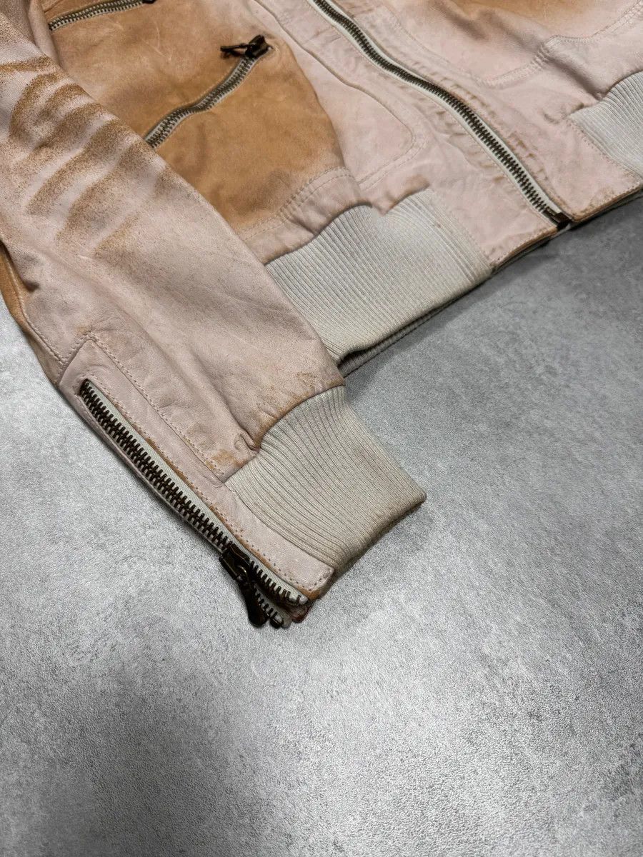 Vintage 2000s Dolce & Gabbana Gradient Effect Multi-Zip Leather Jacket Size US XS / EU 42 / 0 - 4 Thumbnail