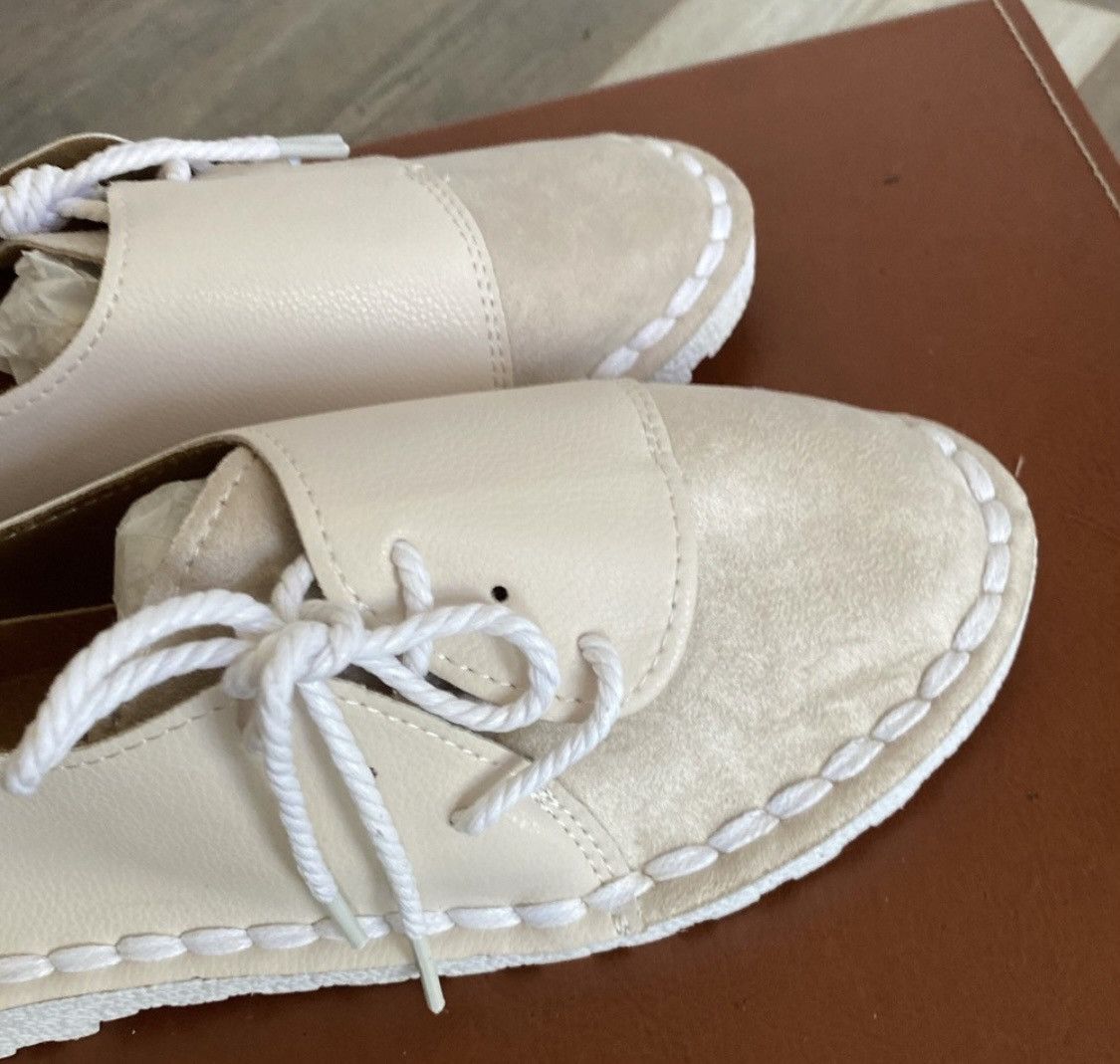 Other WOMANS CANVAS SUEDE TIP LEATHER FLATS LACEUP SLIPON LOAFERS Size US 11 / IT 41 - 3 Thumbnail
