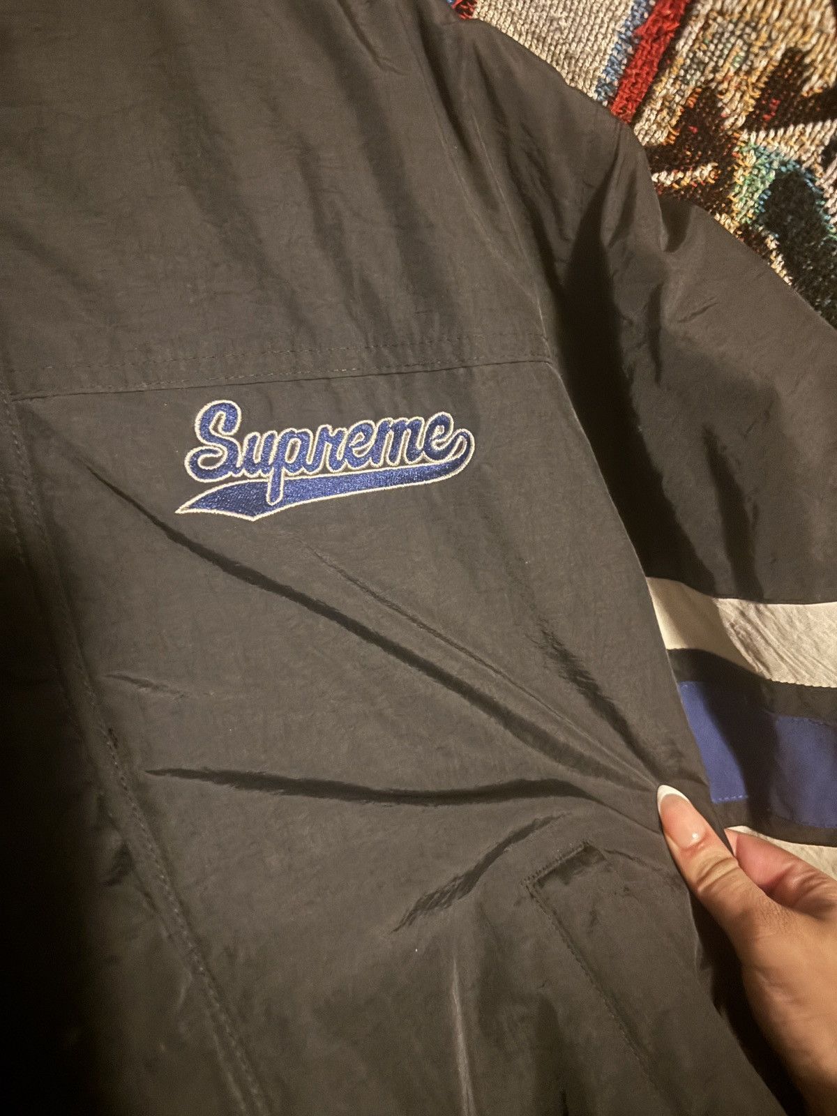Mitchell & Ness × Supreme Supreme Mitchell & Ness Hooded Stadium Jacket Size US S / EU 44-46 / 1 - 4 Thumbnail