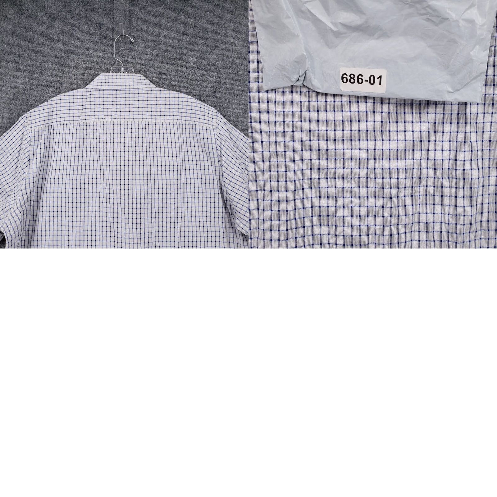 Tasso Elba Tasso Elba Shirt XL Blue Plaid Short Sleeve Button Up Extra Large Oxford Pocket Size US XL / EU 56 / 4 - 9 Thumbnail
