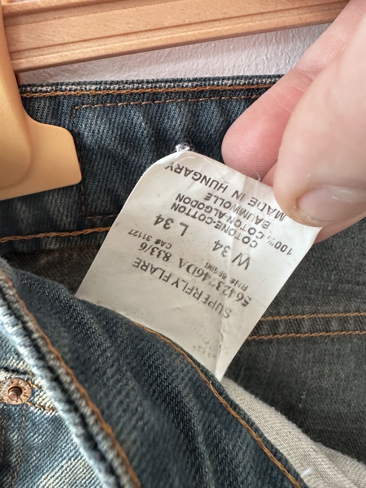 If Six Was Nine × Japanese Brand Distressed Flare Baggy Wide Leg Denim Jeans DKNY Size US 34 / EU 50 - 12 Thumbnail